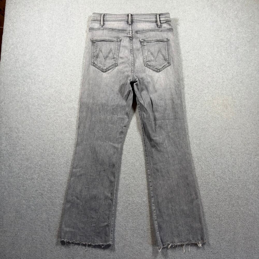 MOTHER Hustler Ankle Fray Daytona Nights Jeans Size 29 Gray Denim Raw Hem - Picture 3 of 11